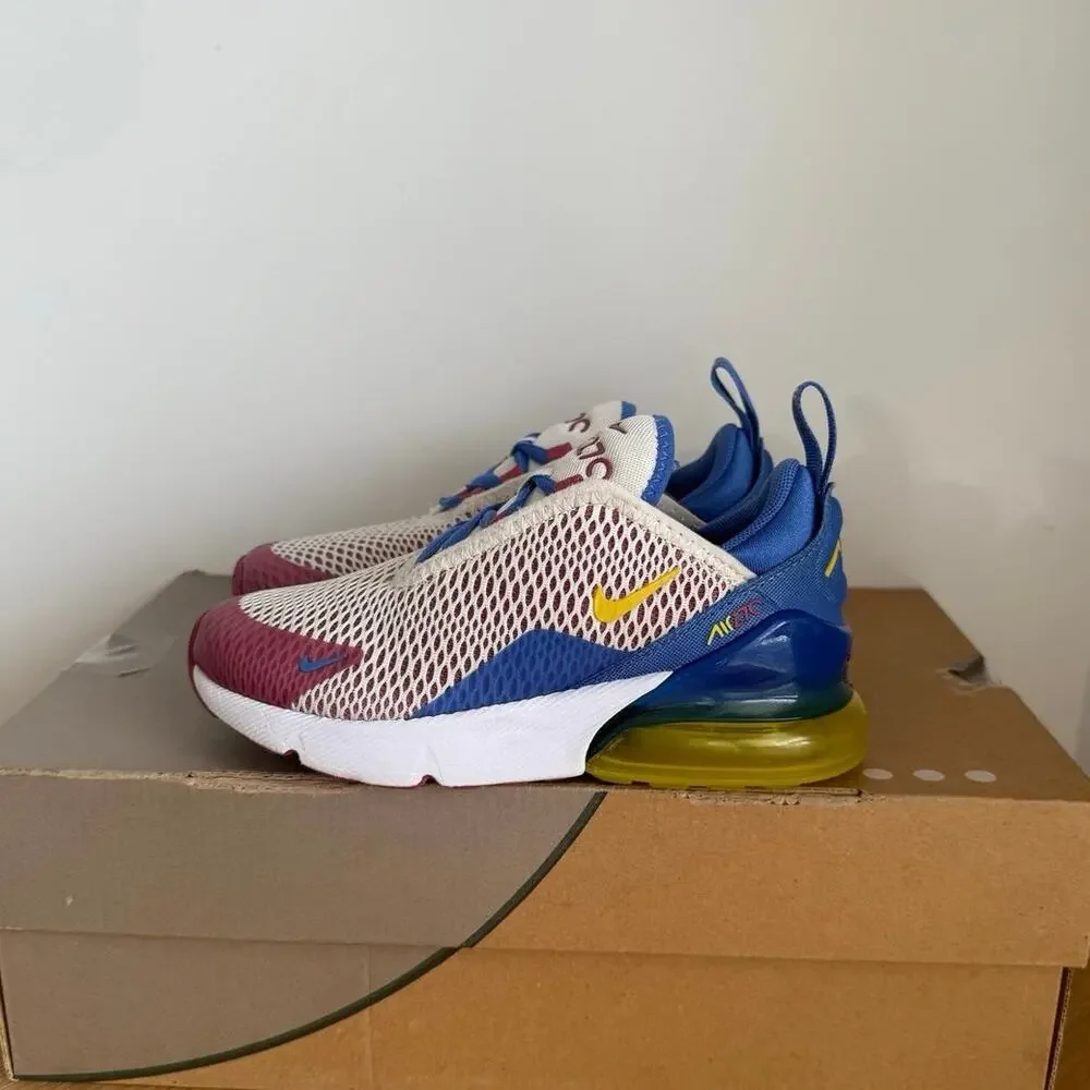 Nike Air Max 270 Pearl Comet/Sweet Beet Kids Sneakers- SZ 12 C